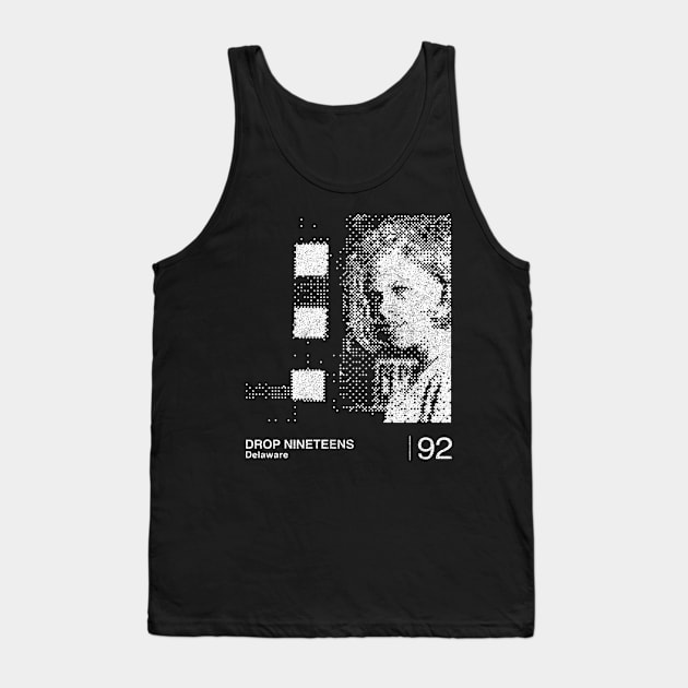 Drop Nineteens / Shoegaze Minimalist Graphic Artwork Design Tank Top by saudade